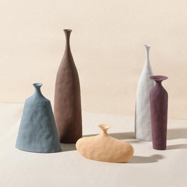 

vases plain embryo ceramic vase nordic ins style simple modern household indoor creative flowers arrangement table decoration 2021