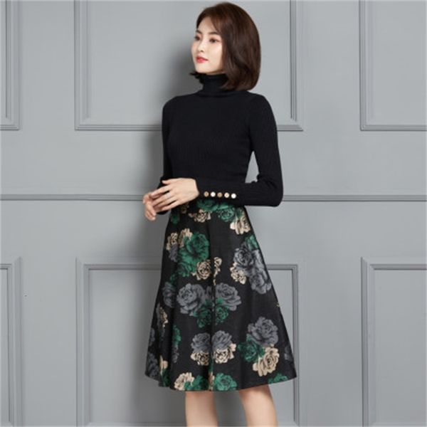 

2021 new fashion genuine royal sheep leather skirt k24 qf5s, Black
