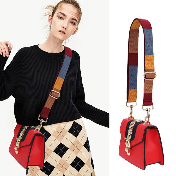 

custom/wholesale canvas bag strap women straps for crossbody shoulder bag accessories adjustable thickening shoulder belts c0225, Black