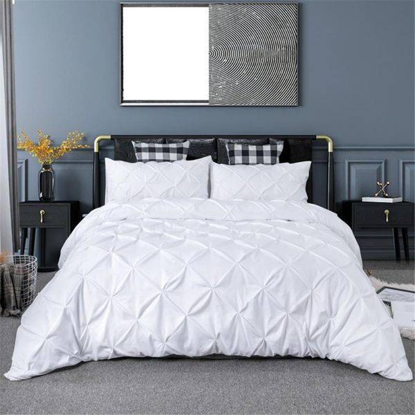 

bedding sets luxury duvet cover set  king size pinch pleat brief comforter pillow cases