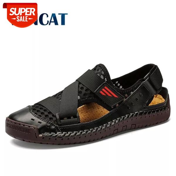 

new summer fashion men's sandals breathable men shoes quality beach sandals man outdoor casual shoes roman slippers size 39-48 #jc7d, Black