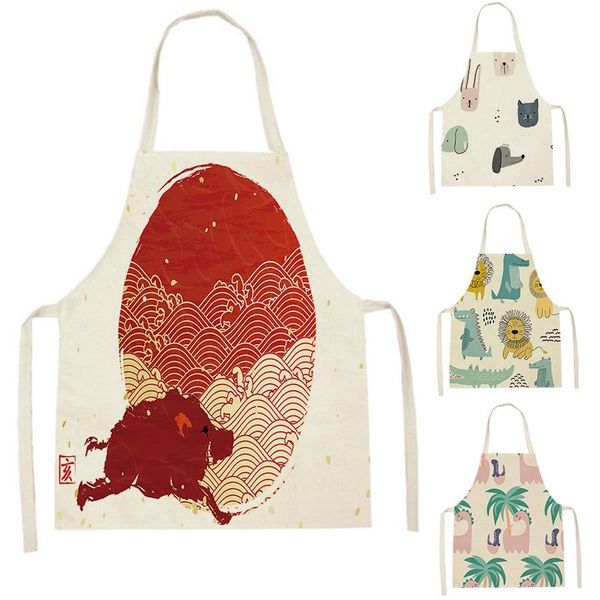 

aprons wql2488 kitchen for women linen bibs household cleaning apron home waterproof chefs cooking baking child
