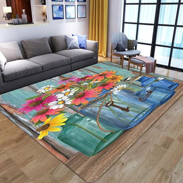 

carpets dream colorful flower pattern for home living room bedroom soft non-slip child play rug 3d printing kids game floor mats