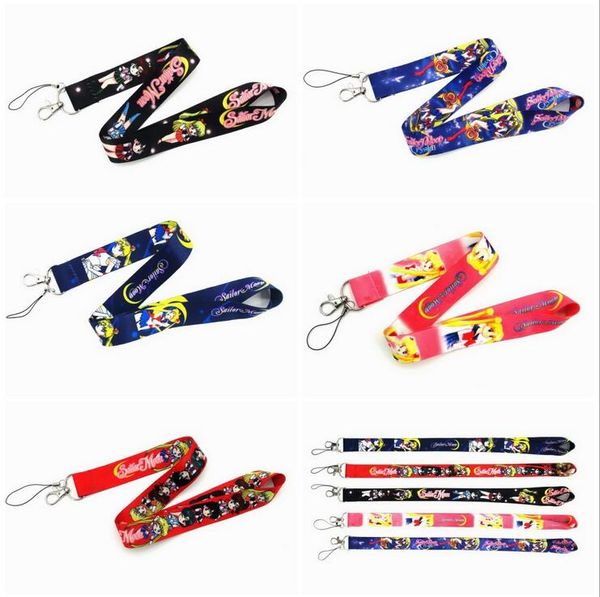 Sailomoon Neck -Gurt Lanyard für Keys ID -Karten Handy Gurte USB -Abzeichenhalter DIY Neckriemen Hang Seil Lariat Lanyards 20pcs