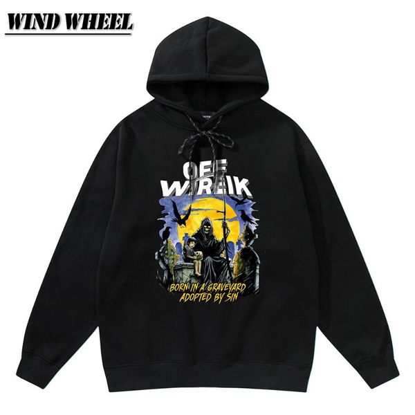 

men's hoodies & sweatshirts oversized hip hop fashion casual men women sweatshirt pull rope graphic print harajuku streetwear spring au, Black