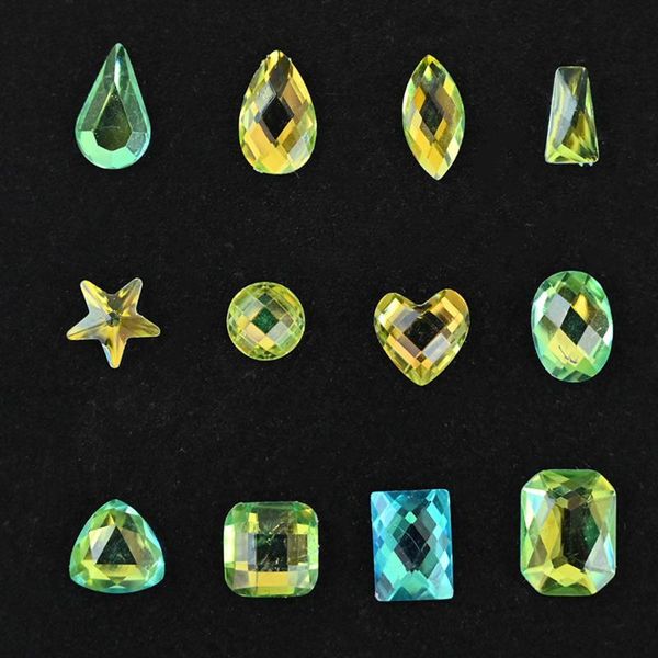 

nail art decorations 1000pc/lot ab color resin rhinestones horse eye/rectangle/pentagram/round bulk crystal charms tc#098, Silver;gold