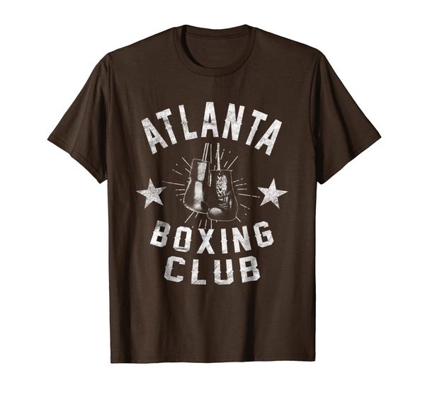 

retro atlanta boxing club - vintage distressed boxer t-shirt, White;black