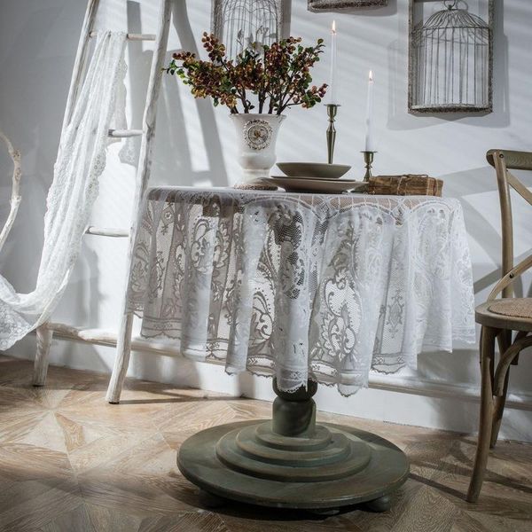 

table cloth round lace tablecloth nordic covering vintage fabric tea