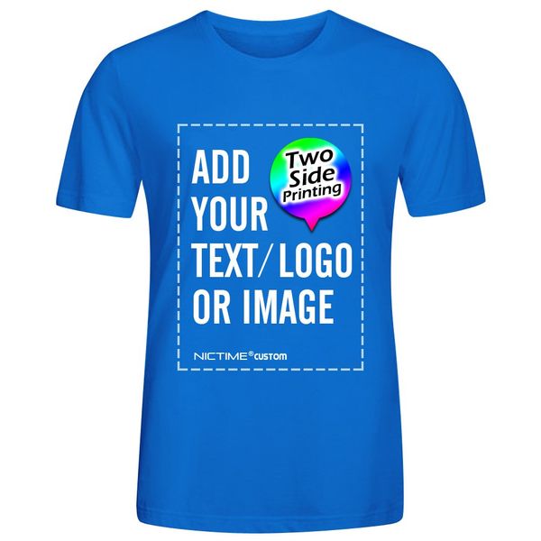 

custom tshirts design your own for men front and back print blue, White;black