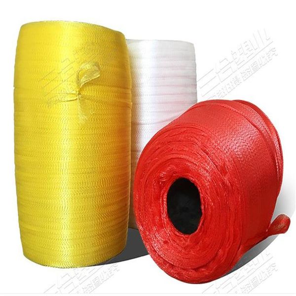 

storage bags white red yellow long cylinder net nylon mesh bag supermarket packaging toy fruit