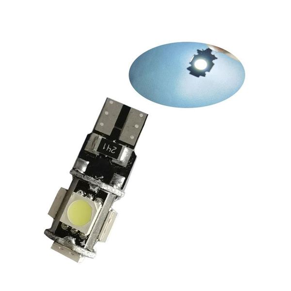 

emergency lights 100pcs bright white led canbus t10 w5w 194 168 5 smd car light bulb chips wedge bulbs interior reading signal lamp