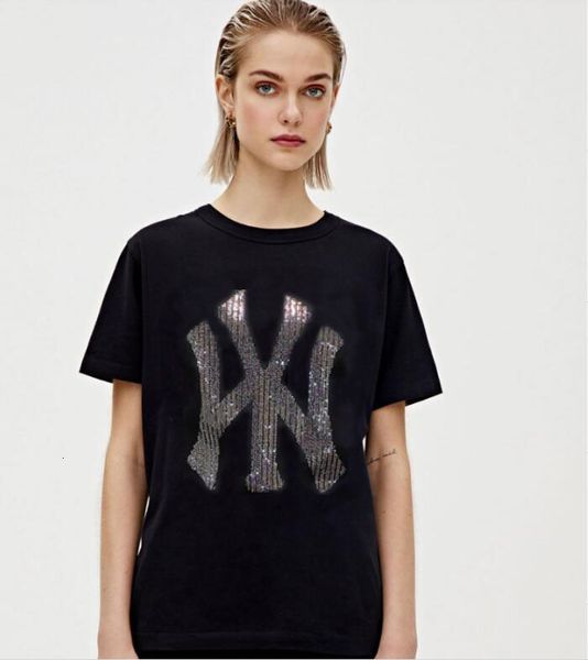 

2021 new female fashion rhinestone manga short striped tshirt adjustment casual shirt t attacked design drill x5vi, White