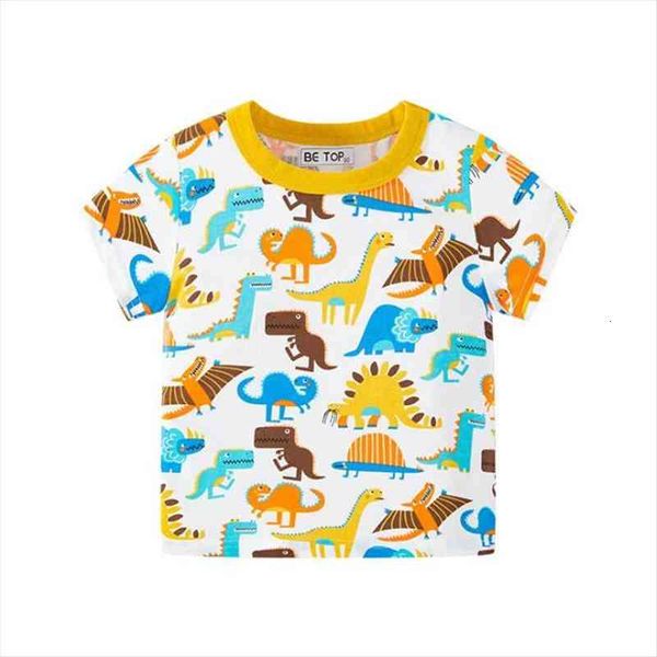 

baby tees dinosaur t shirts kids shirt boys cotton animals applique design children girl top, Blue
