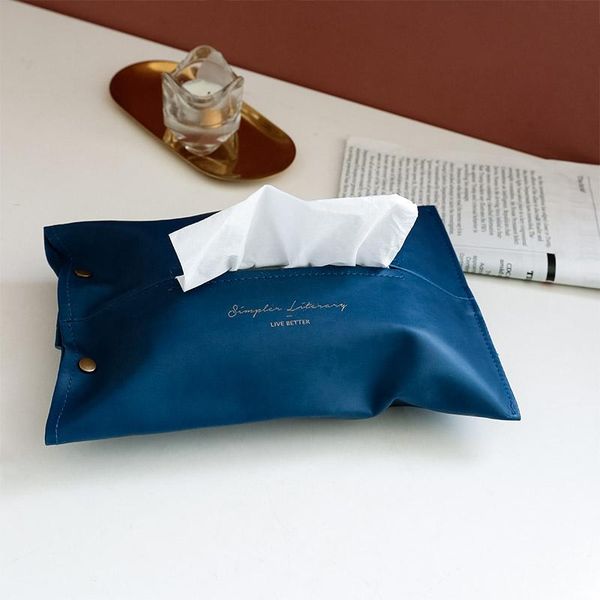 

storage bags creative ins wind car drawer online celebrity household nordic leather paper towel bag living room hanging set