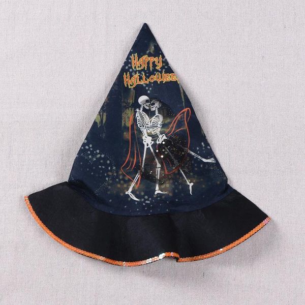 

party hats witch hat happy horror cap cone shaped magician cosplay prop (orange a