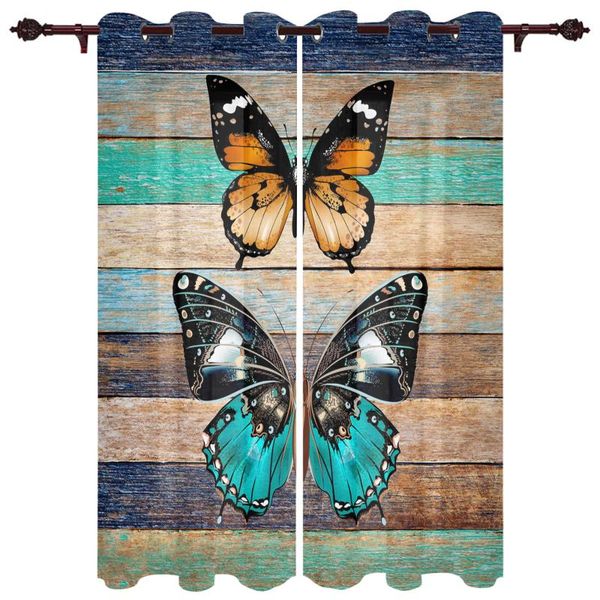 

curtain & drapes modern curtains butterfly color wood grain baby room bedroom creative kitchen living terrace valance