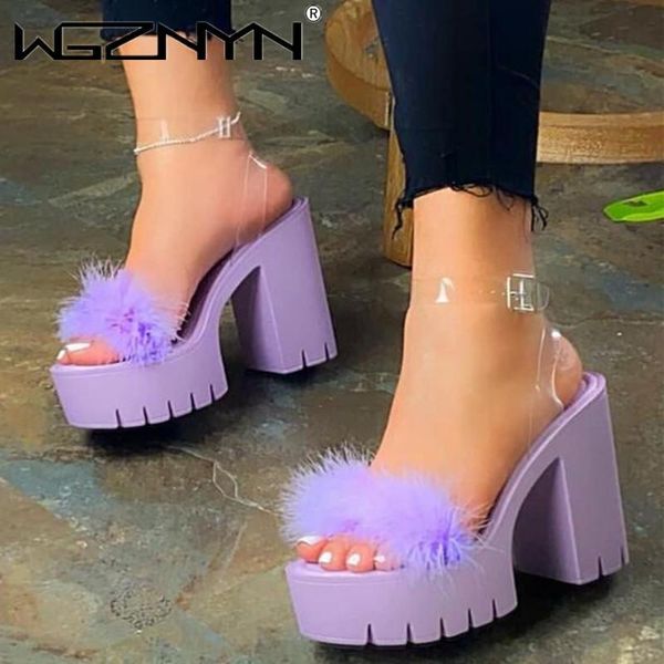 

sandals open toe women platform strappy chunky ultra high heel fashion see-through strap female shoes 2021 summer, Black