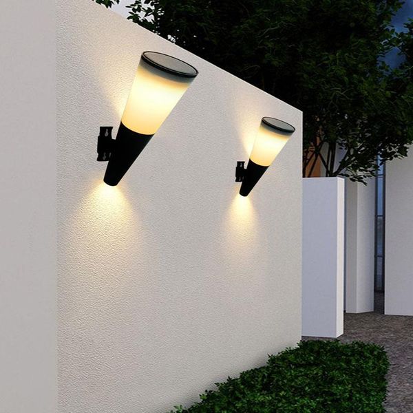 

outdoor wall lamps solar lantern sconce warm white/cool color changing lights led light fixture with mount kit