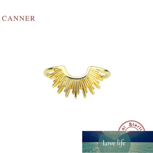 

canner c-shaped smooth line semicircle ring 925 sterling silver anillos gold rings for women luxury fine jewelry wedding rings factory price