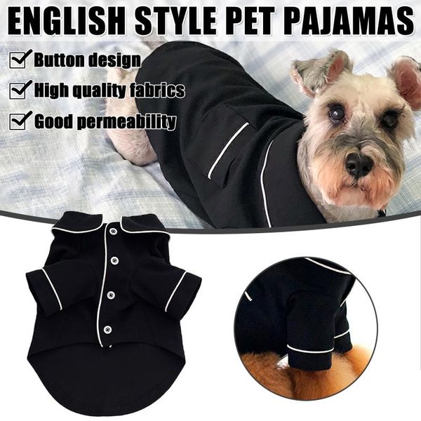 

new models pet clothing dog pajamas british style four seasons thin pajamas
