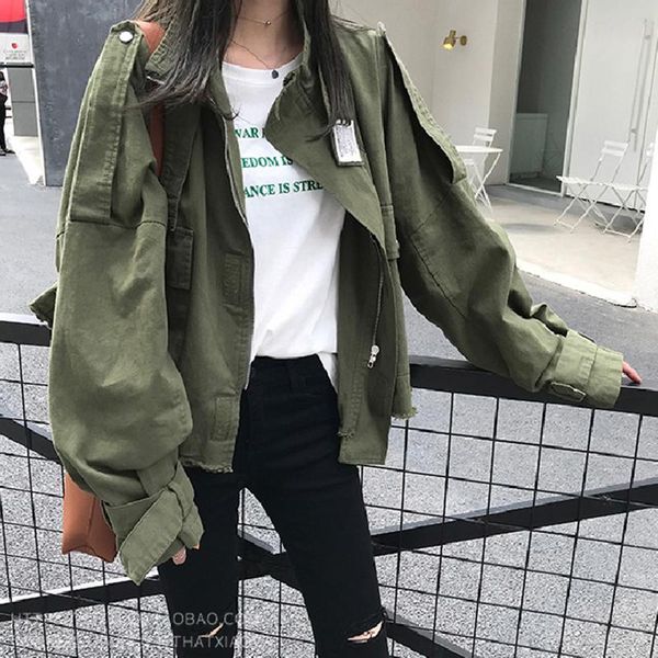 

women's jackets vintage jacket women cotton single breasted solid safari style loose casual long sleeve coats 2021 autumn outerwear fas, Black;brown