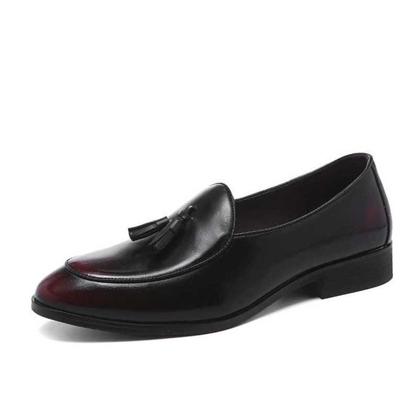 

patent Casual shoes Leather leather men's Doudou Taobao 1518-a EPO6 OB4Q, Red
