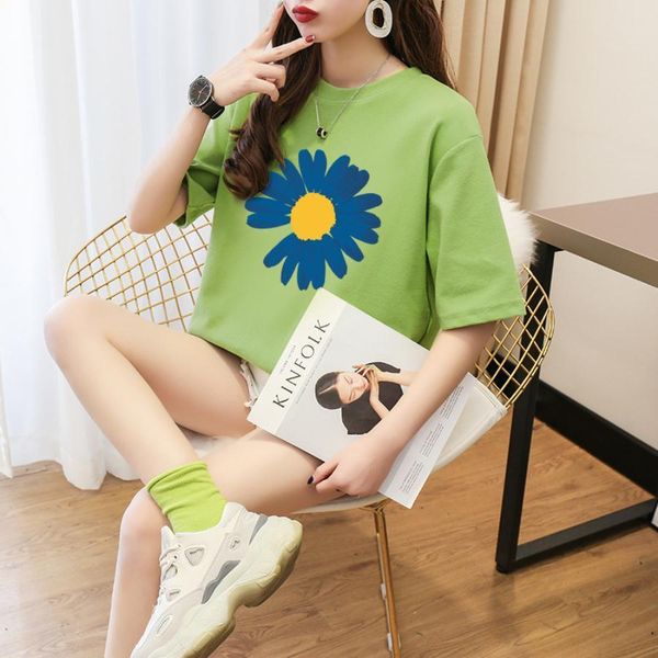 

round collar designers t shirts hip hop clothes female crop black women clothing plus size dress t-shirt fashion tshirt summer camisas de ho, White