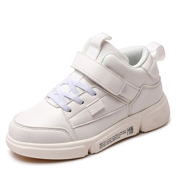 

kids sneakers boys shoes girls trainers children leather shoes white black school shoes casual shoe flexible sole, Black;red