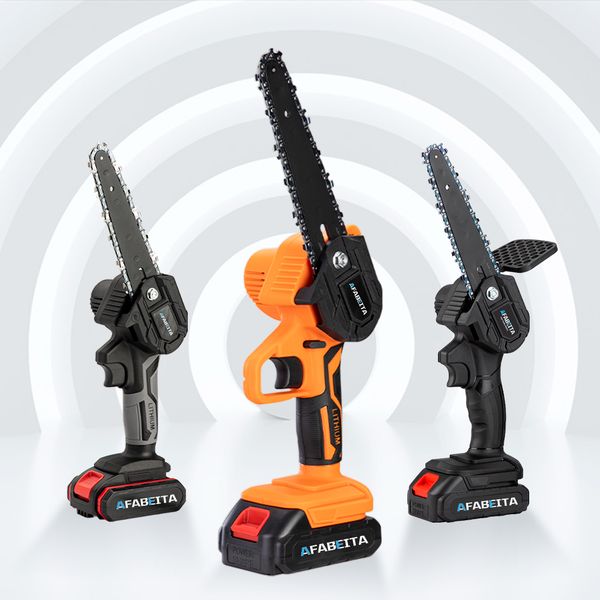 

6inch handheld mini electric chain saw with removable lithium battery power tools for pruning gardens