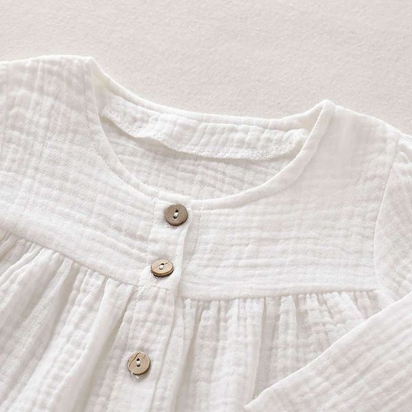 

color ins spring autumn new baby's long pure sleeve linen and shorts set