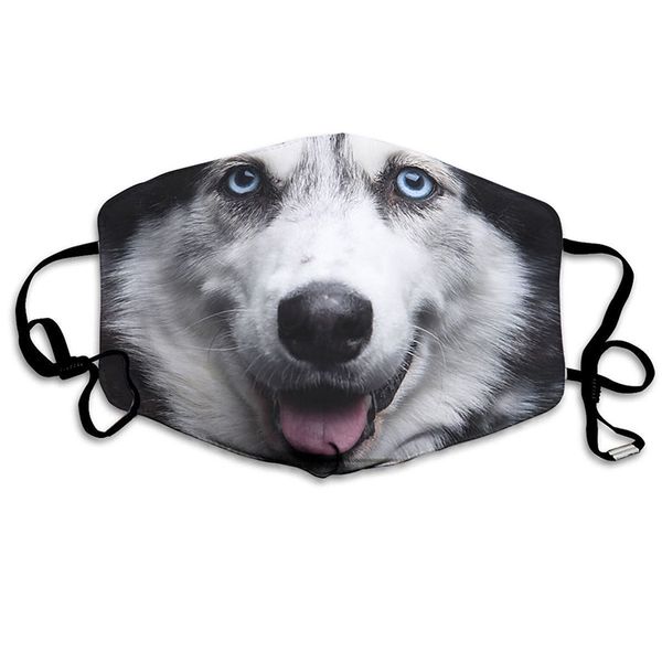 Personalizado 3D impressão digital de algodão máscara animal impressão lavável filtro reutilizável adulto unisex presente natal máscaras de presente wh0178