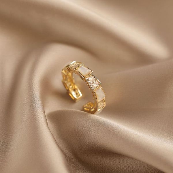 

wedding rings classic fashion shiny crystal opal gold for woman adjustable women girl jewelry accessories, Slivery;golden