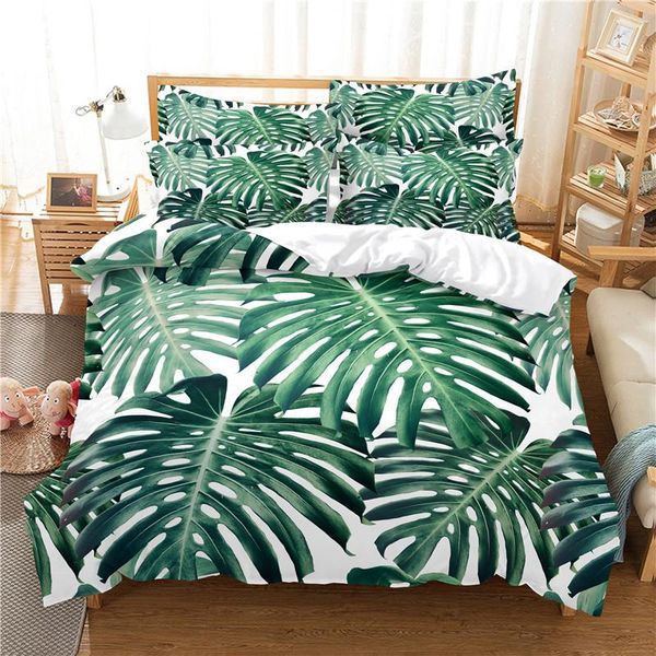 

bedding sets cotton set bohemia winter duvet cover kids,twin full  king bedroom rainforest banana leaf bed linens