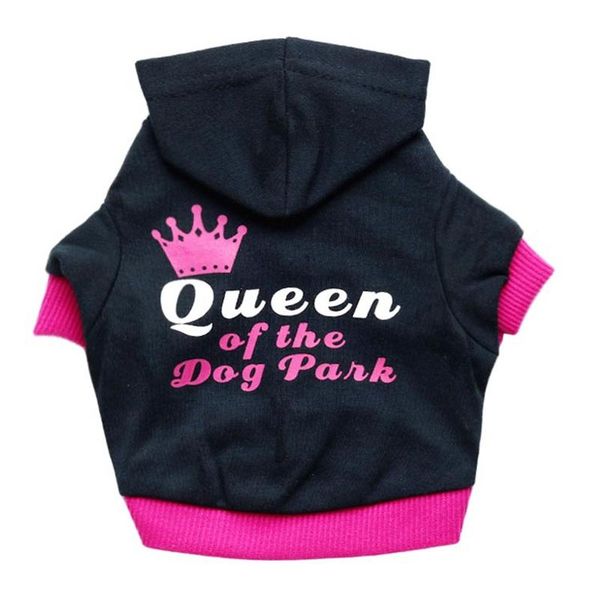 

cute queen of the dog pank dog clothes comfort pet costume cotton hoodie puppy cats coat clothing for jackets pet supplies