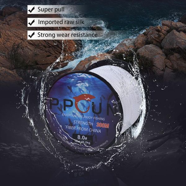 

toio 4 strand horizontal pe braided fishing line 300m super strong multicolour multifilament fishing line quality goods