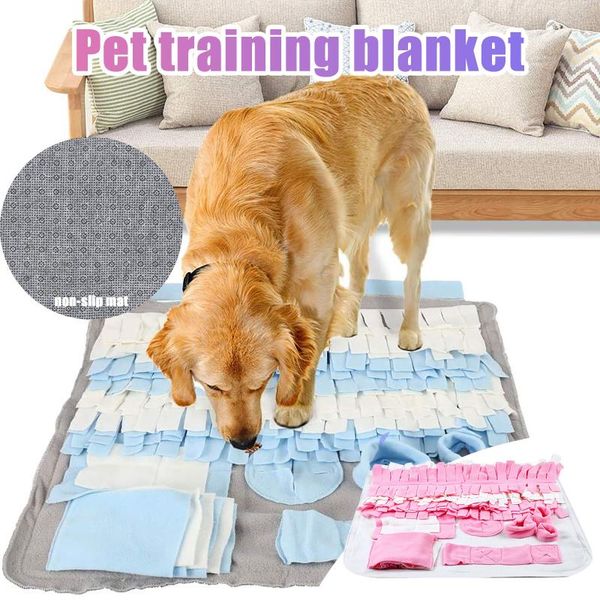 

pet dog snuffle mat pet sniffing training blanket detachable fleece pads dog mat relieve stress nosework puzzle toy nose pad