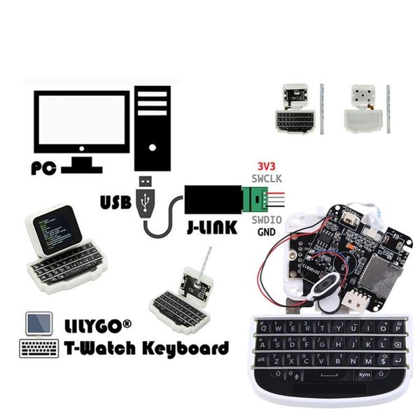 

keyboards 1set t-watch keyboard esp32 main chip programmable watch mini computer hardware