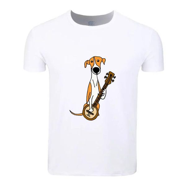 

summer men's t-shirts galgo greyhound dog pets cotton big size students short sleeve women all-match casual tees shirt, White;black