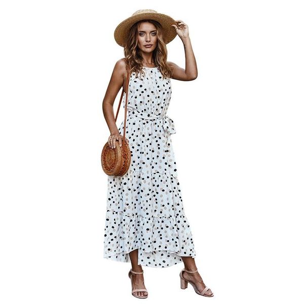 

casual dresses summer wave point holiday style big dress, Black;gray