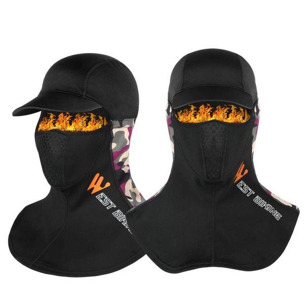 

cycling caps & masks winter skiing cap hood neck cover windproof running hiking scarf balaclava face mask for men and women, Black