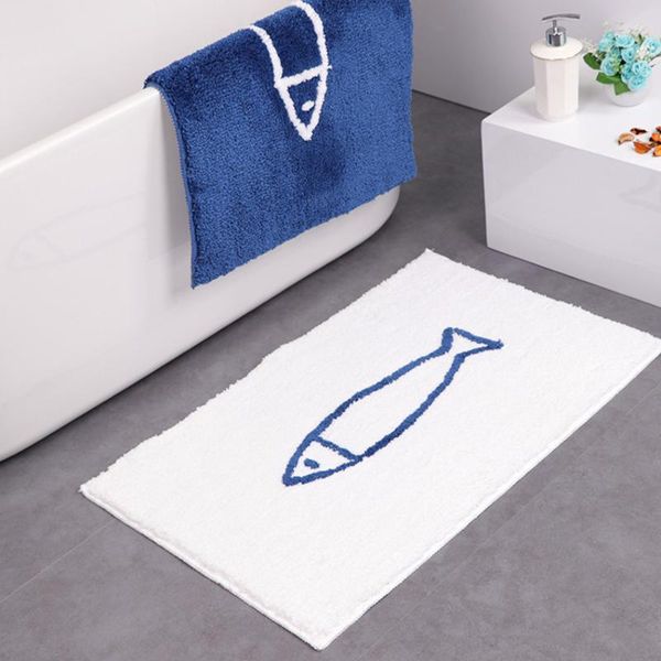 

carpets cartoon fish bathroom non-slip mat home water absorption dustproof doormat floor mats modern kitchen living room rug alfombra