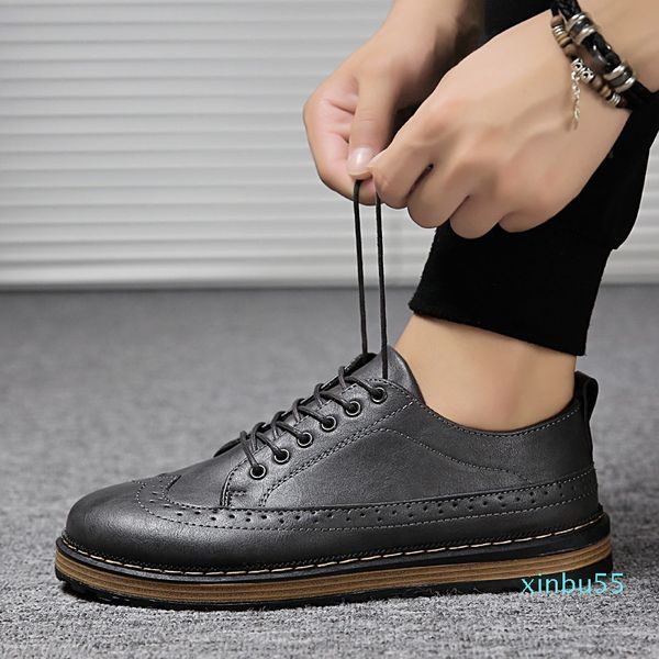 Anzug-Business-Schuhe für Herren im europäischen und amerikanischen Stil, koreanische Version der Brock-Herrenschuhe, Gezeitenmodelle, wilde, atmungsaktive Mode
