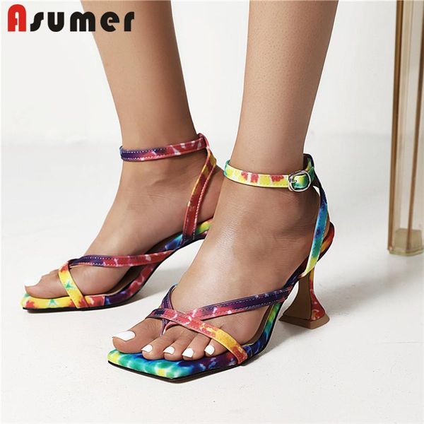 

sandals asumer 9cm high heels women shoes 2021 est leopard print party nightclub summer big size 48, Black