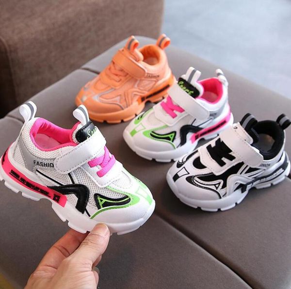 

athletic & outdoor 2021 fashion autumn children shoes flat boys girls running breathable soft kids sports sneakers eu 21-30, Black