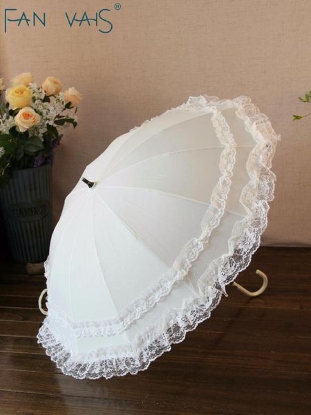 

other accessories lace parasol sun umbrella vintage style handmade umbrellas wedding bridal party princess accessory, White