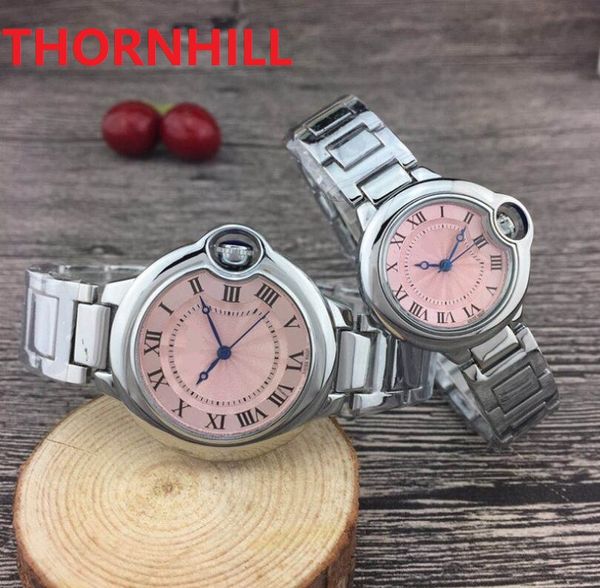 Rundes römisches Zifferblatt Italien Paar Luxus Damen Herrenuhren 38mm 32mm Voller Edelstahl Gold Quarz Klassische Armbanduhr für Damen Valentinstag Geschenk Relogio