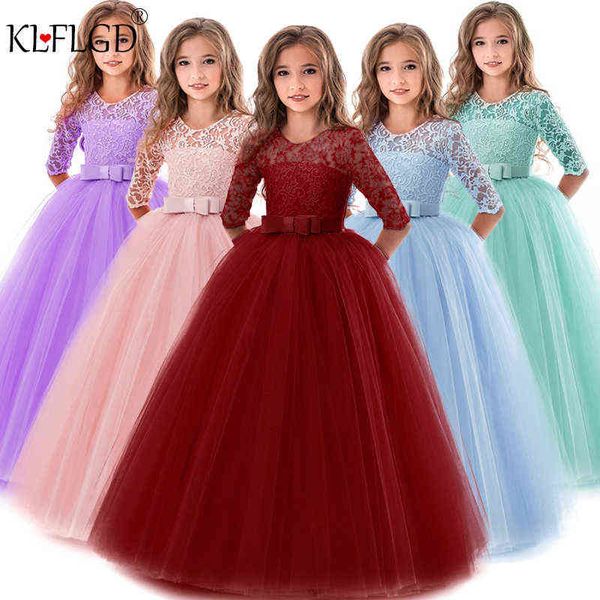 Crianças princesa meninas festa desgaste crianças vestido de natal vestido de aniversário menina bebê menina de banquete de casamento 3-14 anos G1129