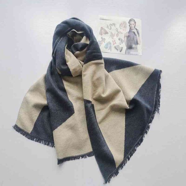 

jacquard cashmere star scarf for women star scarf winter, Blue;gray
