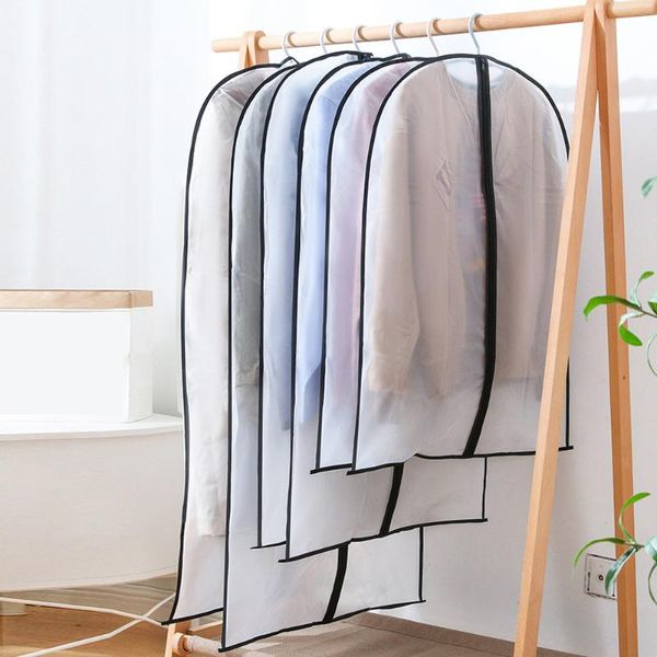 

storage bags 1pcs waterproof clothes dust cover bag with zipper for garment suit dress coat pouch case organizer