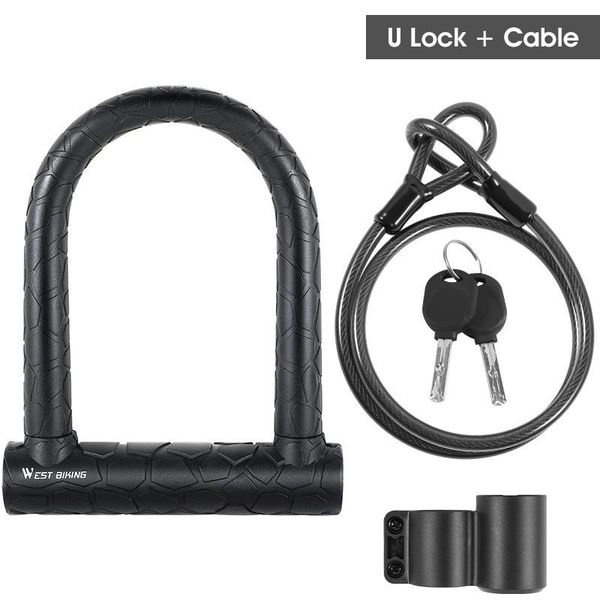 

bike locks west biking bicycle lock anti-thief u mount for frame security steel motorcycle scooter